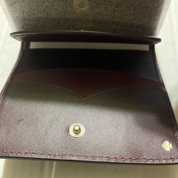 Kate spade Nadine small bi fold wallet burgundy - Picture 4 of 7